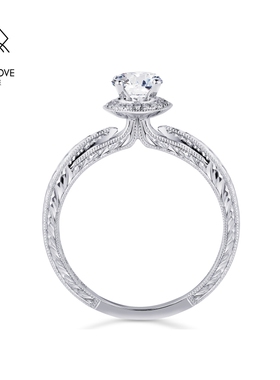 VANNY LOVE/梵尼洛芙弗罗伦丝18K金定制GIA真钻婚戒