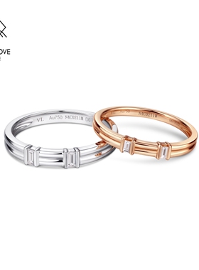 VANNY LOVE/梵尼洛芙蜜语18K金对戒天然真钻戒指