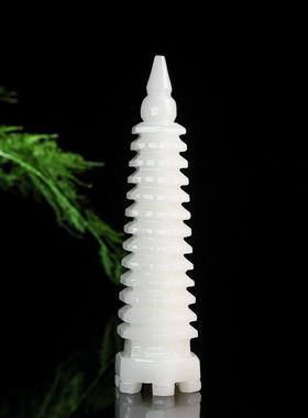 天然玉石白玉文昌大厦9楼13楼客厅办公室玉雕书房玉饰吉祥礼品