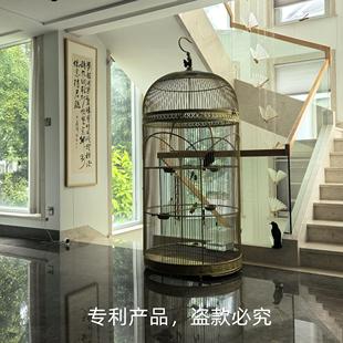 鹦鹉鸟笼大号 铁艺鸟笼 八哥饲养鸟笼 庭院阳台户外大型鸟笼别墅