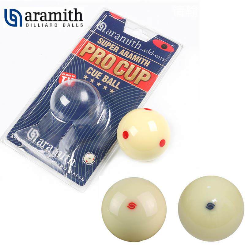 进口比利时雅乐美蓝眼TV母球台球子黑八大号母球白球六红点母球