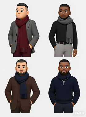 出口单BOxx秋冬款男女通用羊毛围巾wool scarf