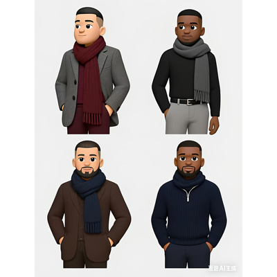 出口单BOxx秋冬款男女通用羊毛围巾wool scarf