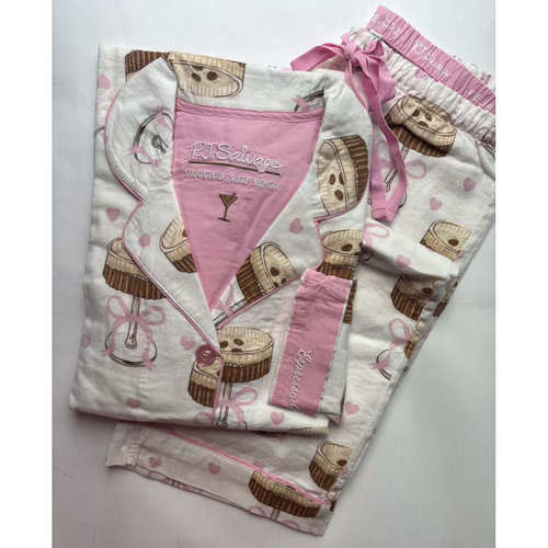 p.j. salvage马天尼系列 |柔软长袖长裤法兰绒睡衣套装