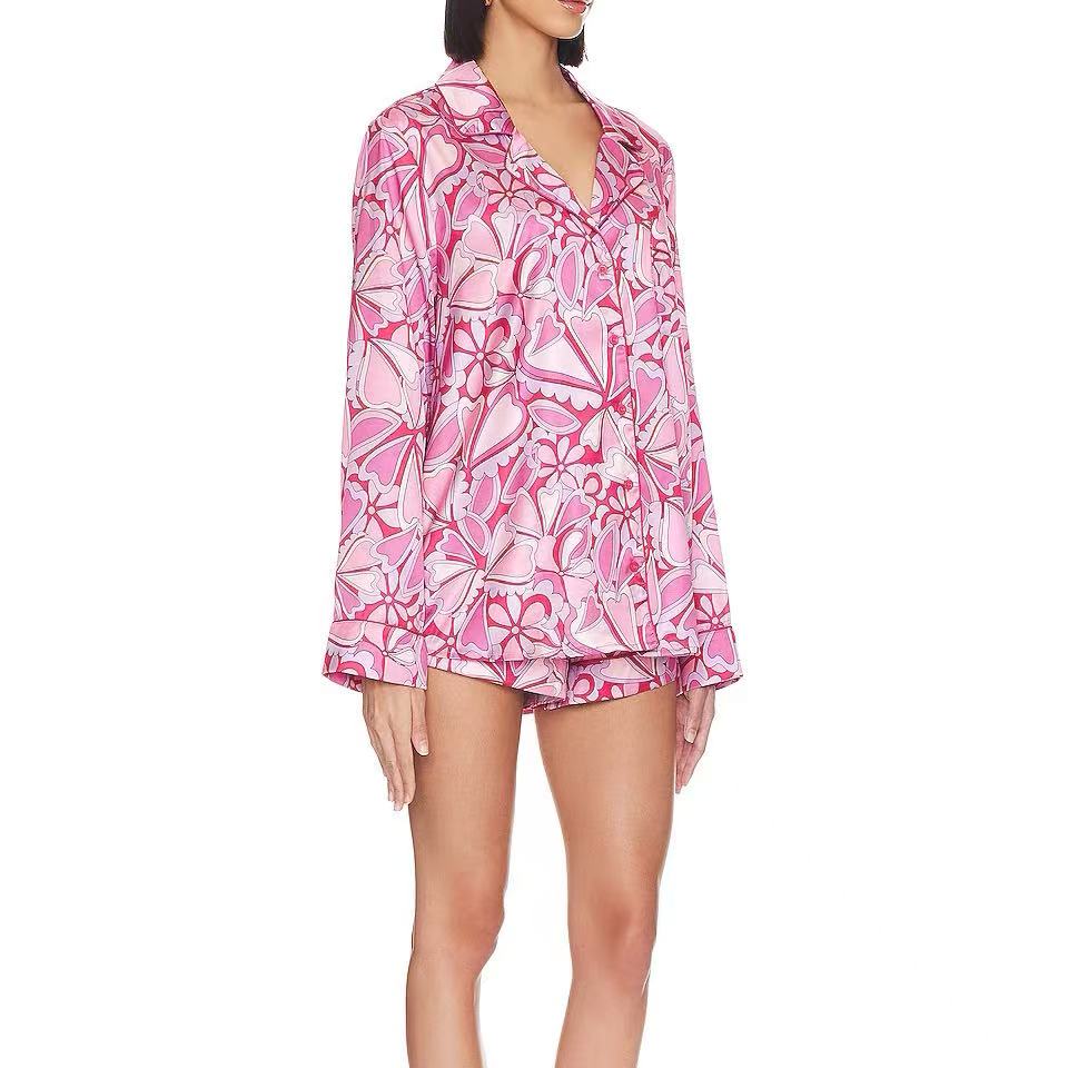 加肥加大200斤丝滑绸缎面睡衣