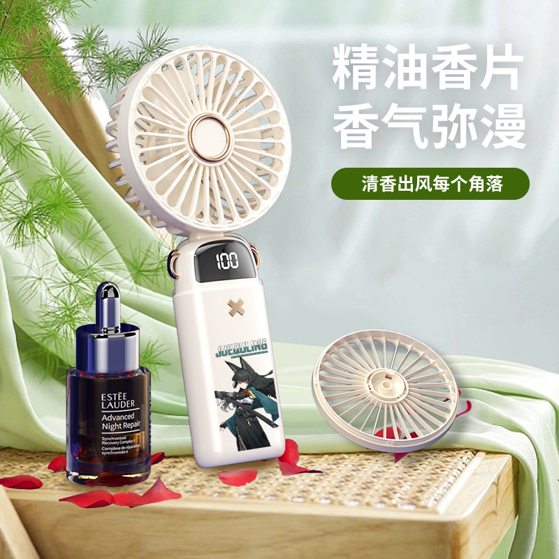 绝区零动漫小风扇便携式充电小型折叠随身电风扇挂脖手持静音办公室桌上桌面迷你usb学生手拿降温神器吹辅食