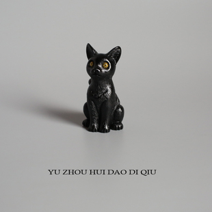 无聊了让黑猫驱驱邪！黑色小猫 摆件 猫咪 迷你