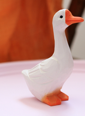 大鹅木雕ins女生学生礼品小鸭子