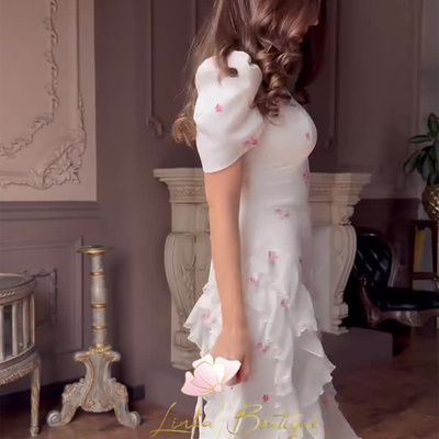 欧美风A字裙涤纶印花连衣裙女