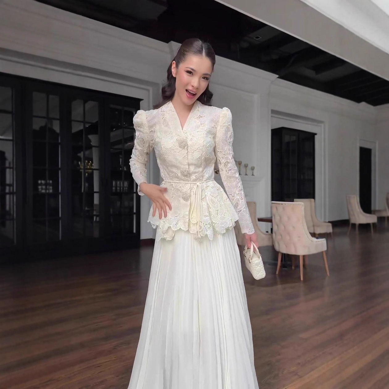 欧美风A字裙涤纶纯色连衣裙女