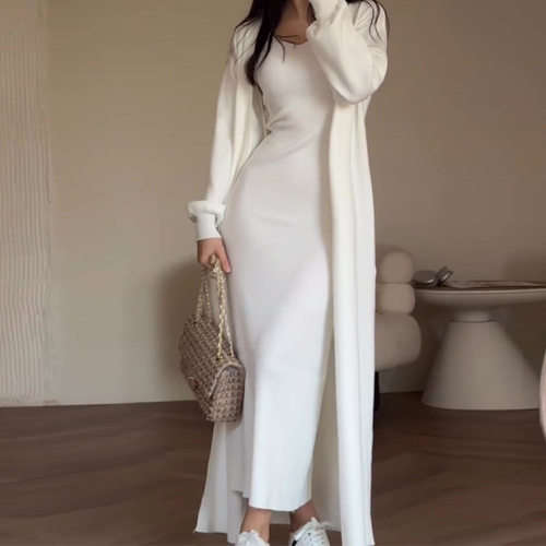 欧美风包臀裙涤纶纯色连衣裙女