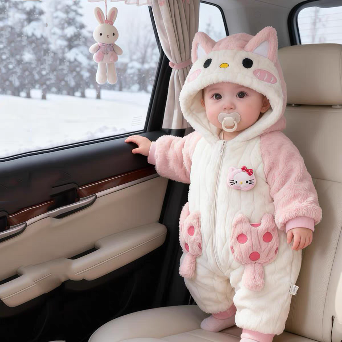 婴儿衣服冬季加厚保暖棉衣新生儿卡通可爱外出毛毛宝宝连体衣冬装,童装/婴儿装/亲子装,连身衣/爬服/哈衣,淘宝优惠券,粉丝福利购,淘宝优惠卷