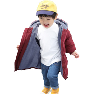 吉姆男童女宝宝儿童羽绒服1岁2小童3婴幼儿0三两一岁半中长款童装