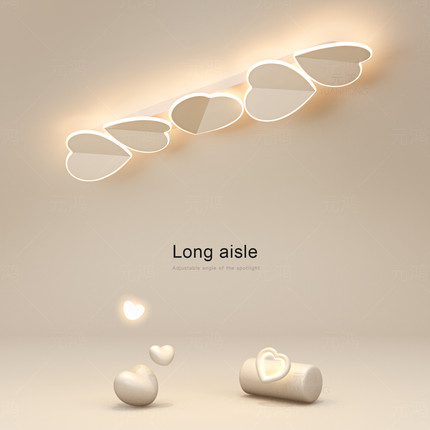 过道走廊灯简约现代led吸顶灯奶油风卧室房间灯长条阳台玄关灯具