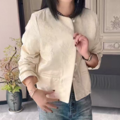 深圳南油＃2026早春新款 香港巴黎五区AK新中式 国风盘扣提花外套女