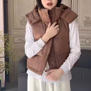 深圳南油#2026早春新款香港巴黎五区AK休闲宽松减龄连帽羽绒马甲