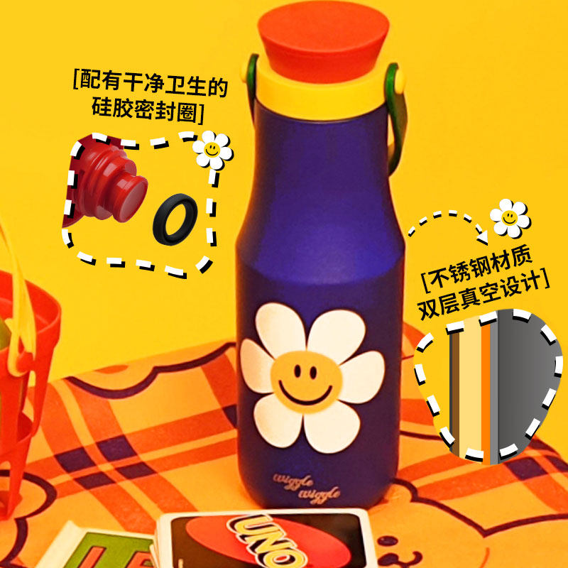wiggle wiggle乐扣不锈钢保温杯女可爱高颜值大容量金世正同款ins