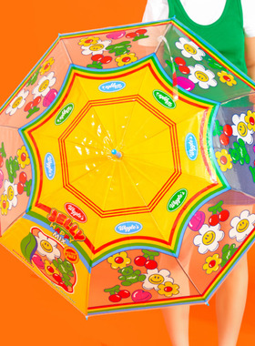 wiggle wiggle透明雨伞长柄雨伞道具高颜值拍照氛围感直杆夏季