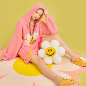 wiggle 家居服 休闲大码 wiggle笑脸新款 情侣睡衣连帽秋冬保暖套装