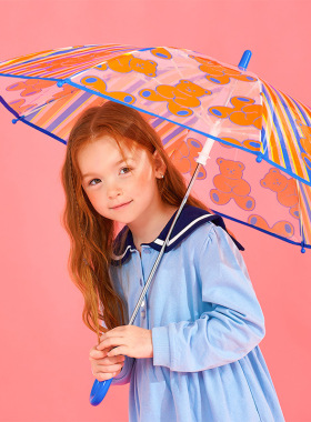 wiggle wiggle雨伞儿童女孩幼儿园专用折叠自动透明晴雨伞开合