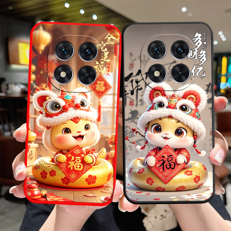 适用于红米note14pro手机壳rdemiNote14pro蛇年Hongmin0te14pro全包边miuiNote14pr0硅胶软壳Hmnotel4pro男女