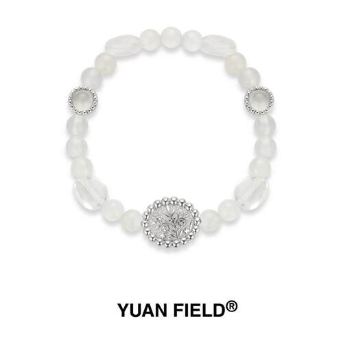 Yuan Field 入境花园系列 雕花圆石手链
