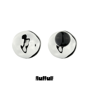 【Fluffulf】细胞絮语系列·水波纹不规则红细胞表面肌理感耳钉