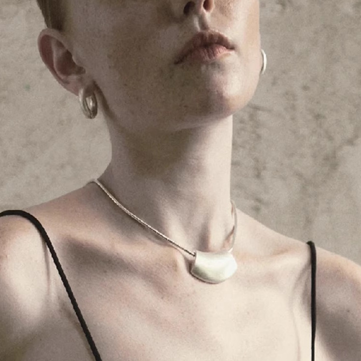 【奂山 HUANSHAN】铜项链 半圆项链