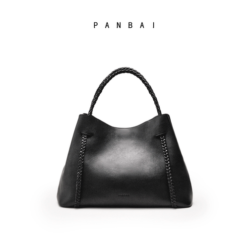 杜若溪同款 PANBAI 2026新款高级手工定制编织手柄女包Hobo单肩包