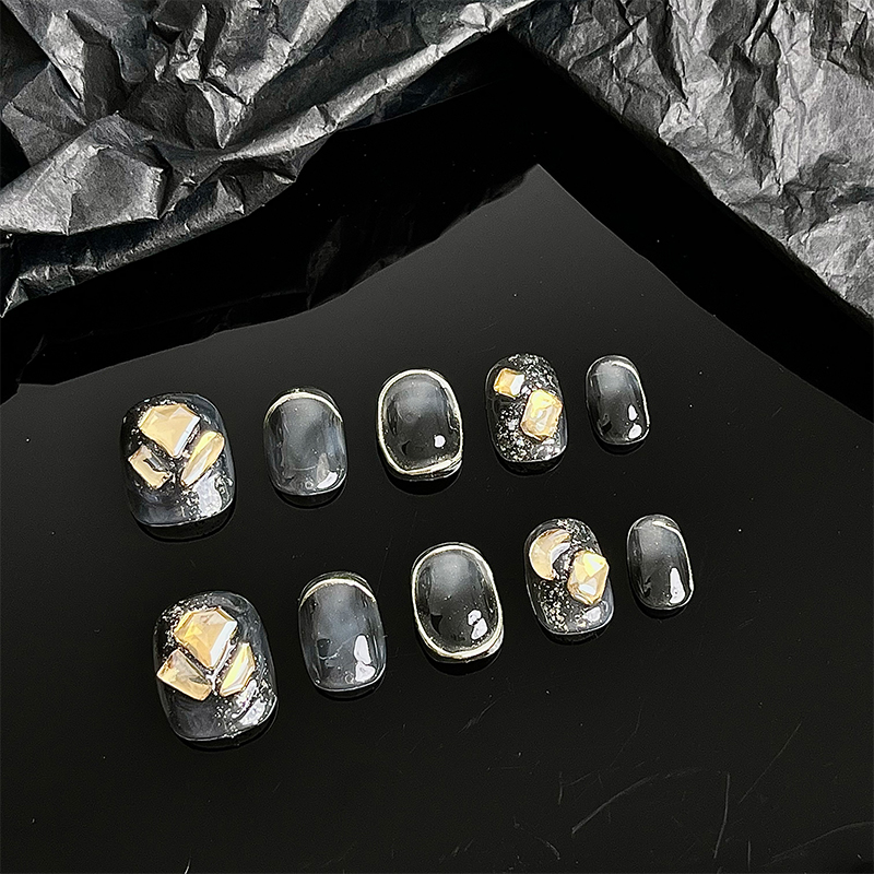 暗夜精灵赛博朋克风美甲