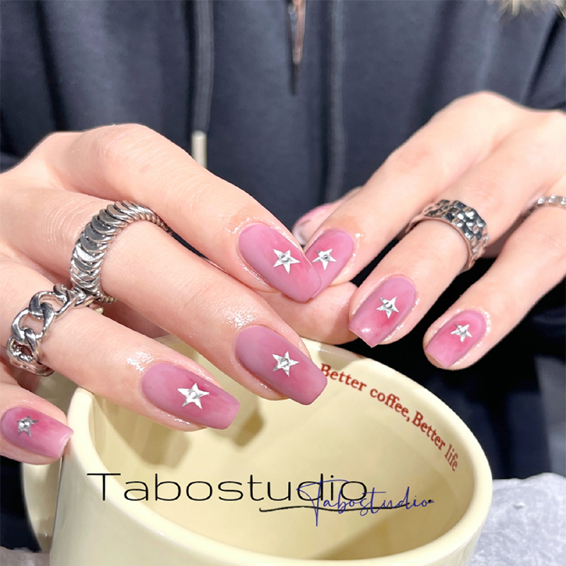 星玫|千禧辣妹系列磨砂星星点缀手工制作美甲气质显白高级穿戴甲