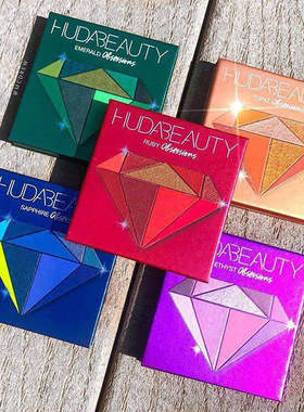 HUDA beauty钻石眼影盘珠光哑光细闪学生舞台玩妆无盒发货9.9g