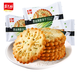 嘉士利葱油薄脆饼干香葱味咸味芝麻早餐零食散装独立小包装一整箱