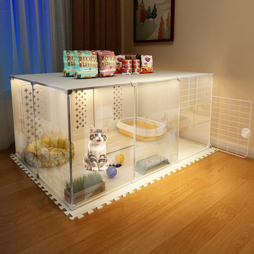 猫笼子家用室内猫围栏栅栏猫咪产房专用隔离阳台养猫神器猫别墅