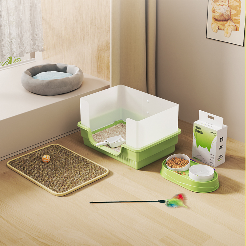 猫砂盆超大号幼猫猫沙盆开放式厕所猫咪用品大全新手养猫必备套装
