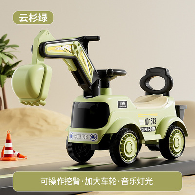 溜溜车儿童挖掘机工程平衡车可骑