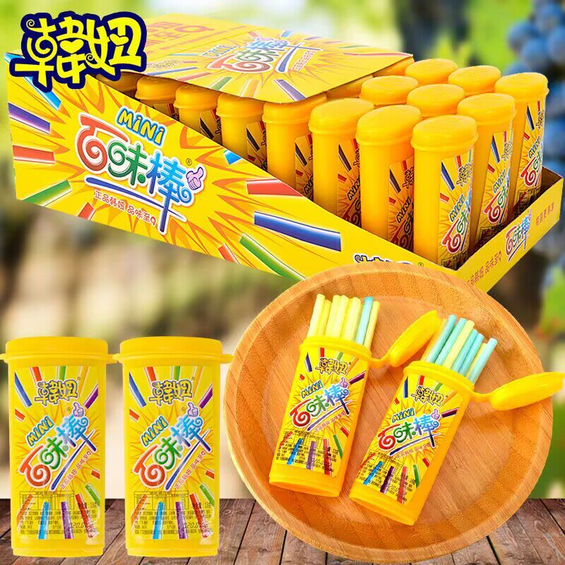 韩妞百味棒吸管糖综合水果味CC乐吸管糖儿童怀旧小零食分享果允食