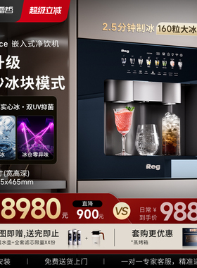 Reg雷哲V400ICE嵌入式家用净饮机即冷制冰机沙冰机双冰直饮机一体