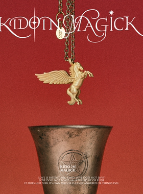 KIK紫金驭灵飞马18K真金项链新款搭配新年礼物金色轻奢天然水晶紫