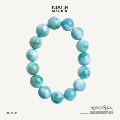 天然海纹石手串收藏级蓝色水晶