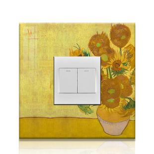 欧式开关保护套开关贴墙贴玻璃防脏装饰画遮丑盖插座边框装饰贴