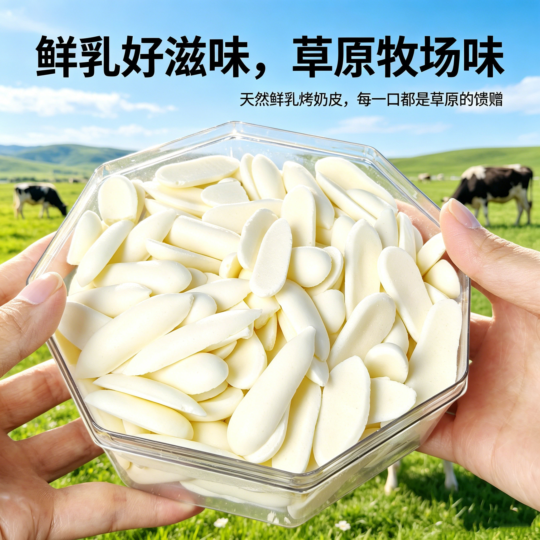 天然鲜乳烤奶皮糖果草原图腾牧场内蒙古休闲盒装办公室小零食
