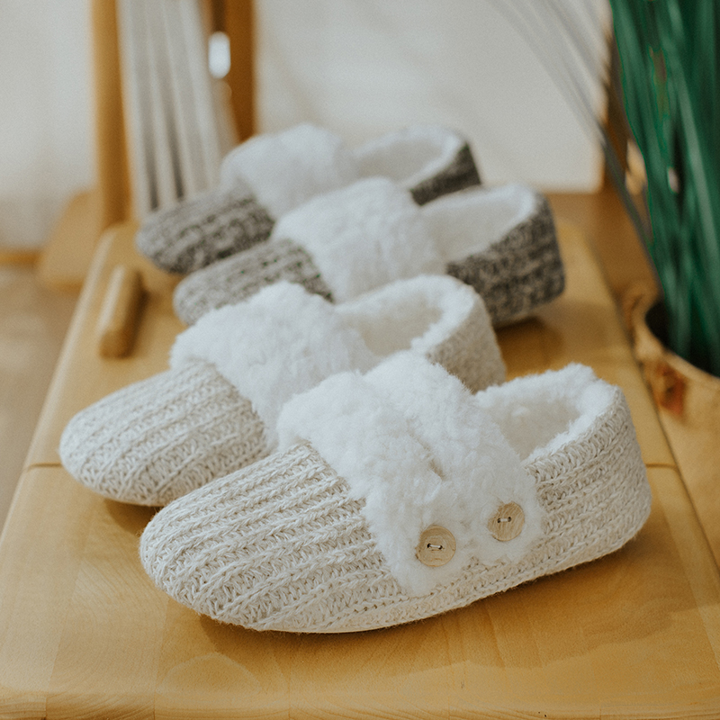 月子鞋冬季软底加绒包跟产后保暖