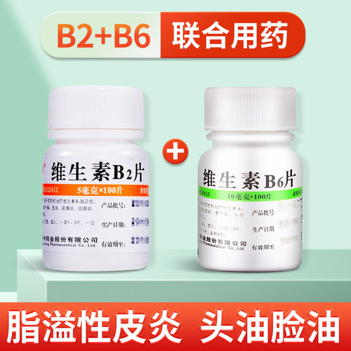 【维福佳】维生素B6片10mg*100片/盒B6+B2组合