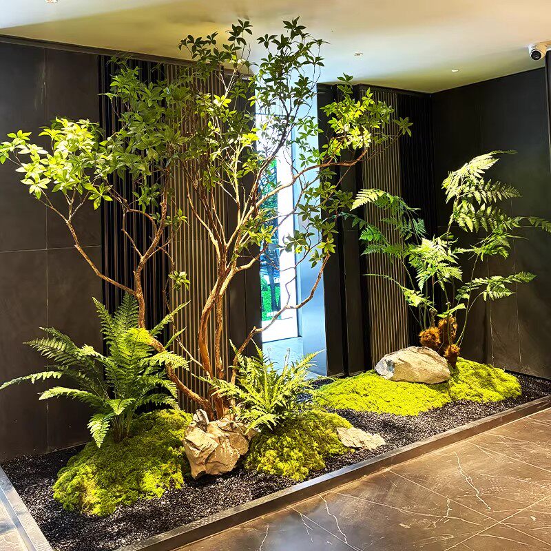 高端马醉木仿真绿植橱窗植物室内装饰树大型假树景观天井楼梯造景