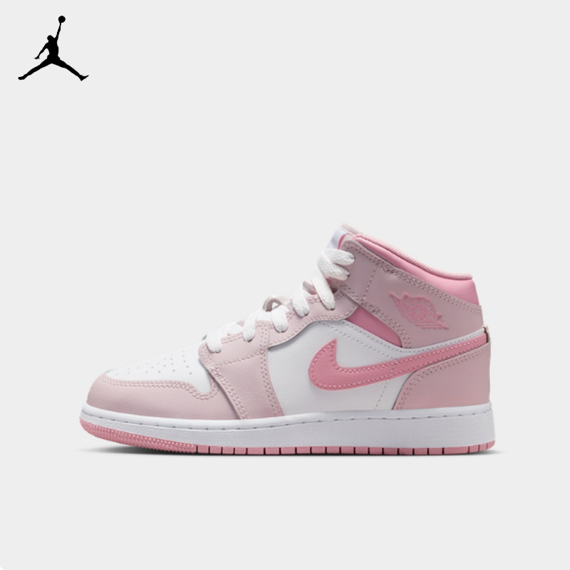 Jordan耐克男女童AJ1板鞋冬季缓震支撑大童运动鞋DQ8423-600