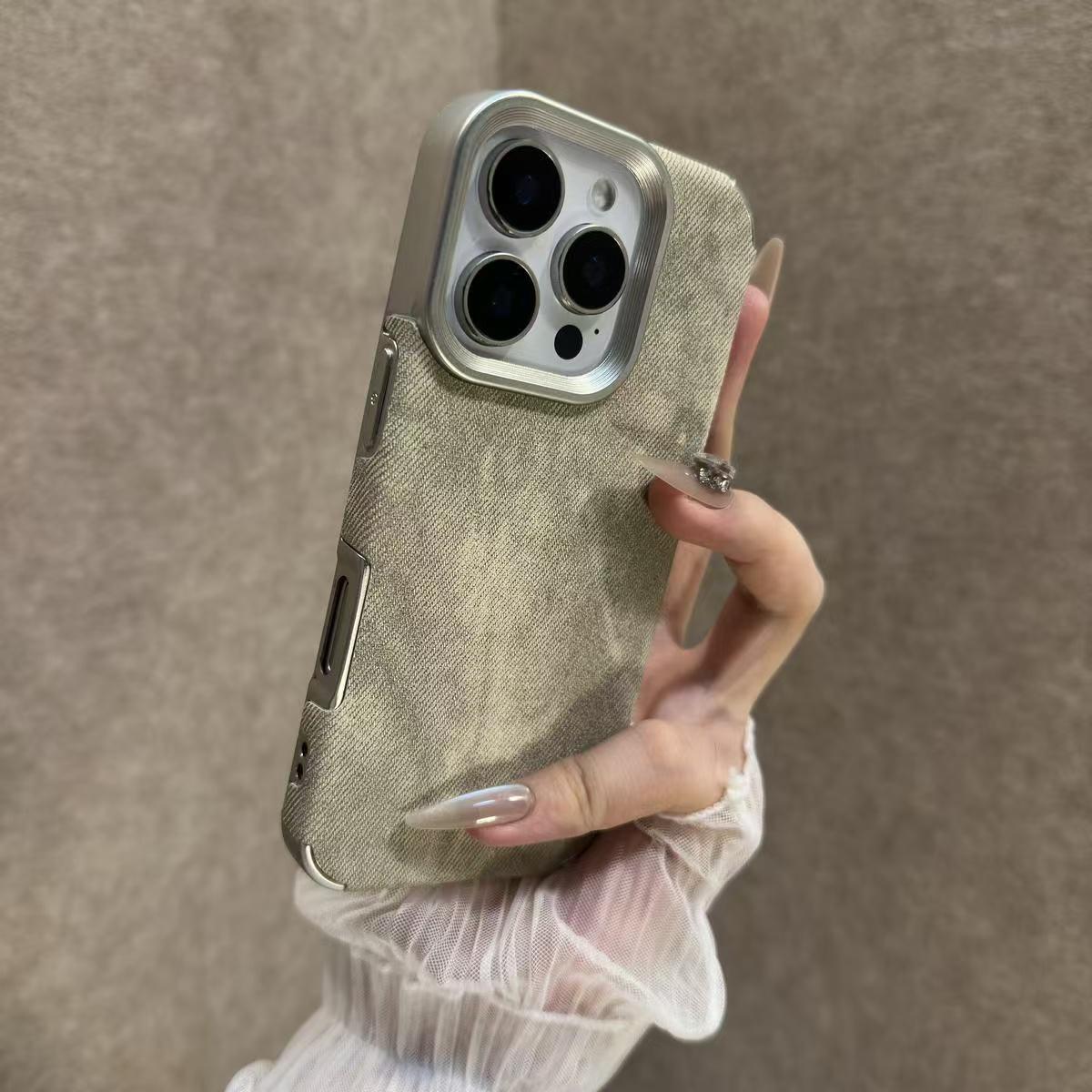 适用苹果16promax手机壳创意牛仔