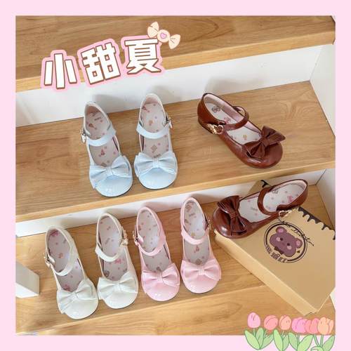 清仓【小甜夏】低跟  熊抱社原创lolita鞋可爱圆头蝴蝶结lo鞋