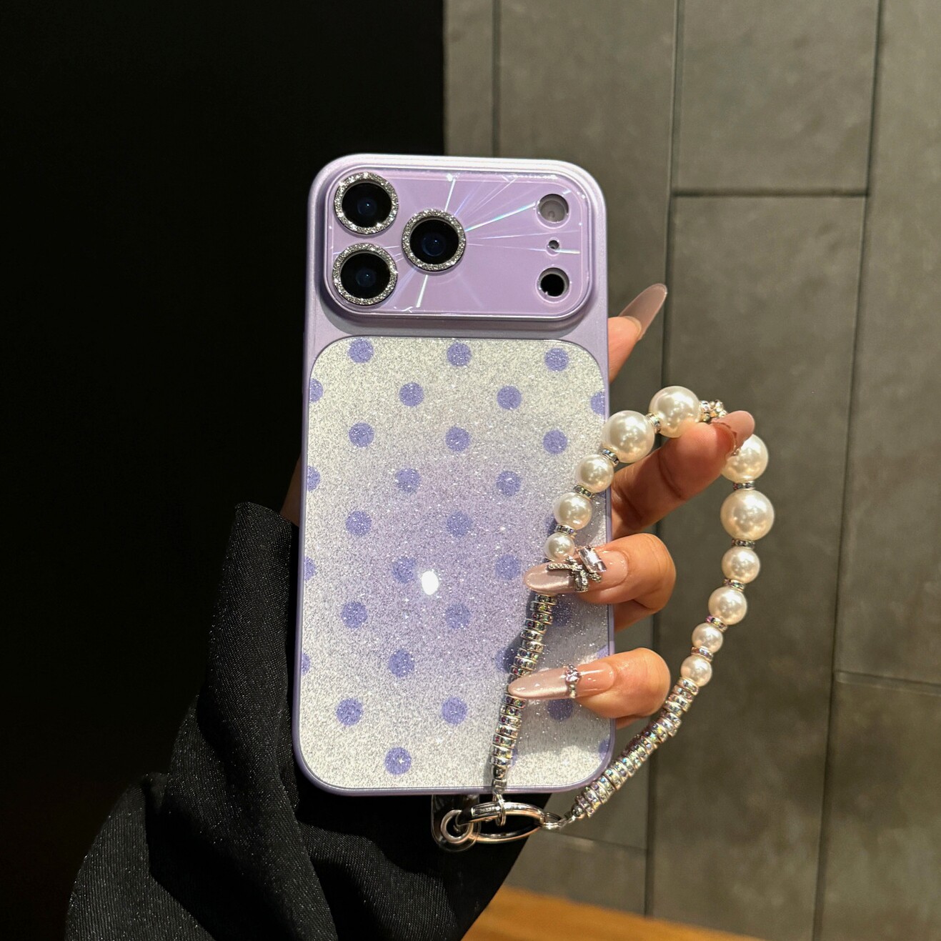 高级轻奢波点渐变晕染闪粉