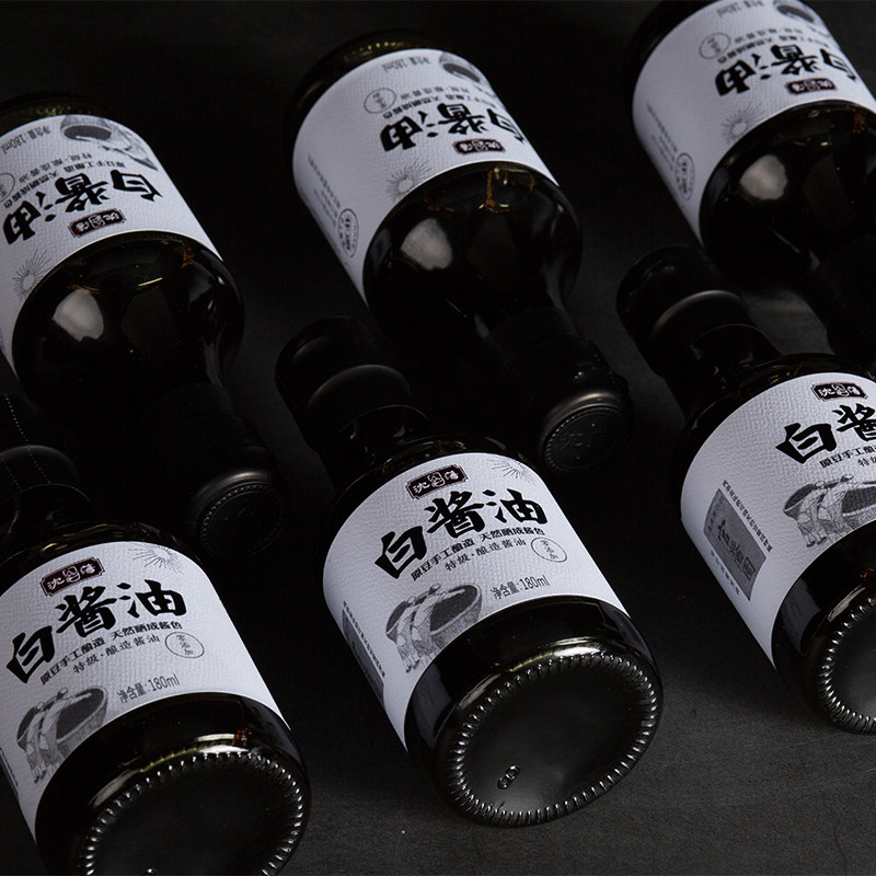 【晒足500天】沈荡官酱园·特级白酱油中华老字号手工古法180ml*6
